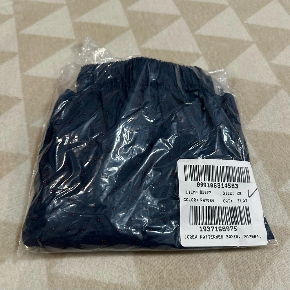 J crew patterned boxers dot print navy